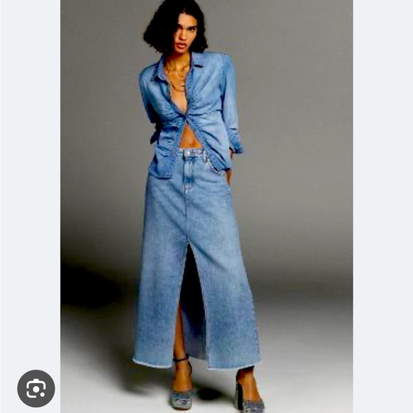 Anthropologie (Pilcro) maxi denim skirt